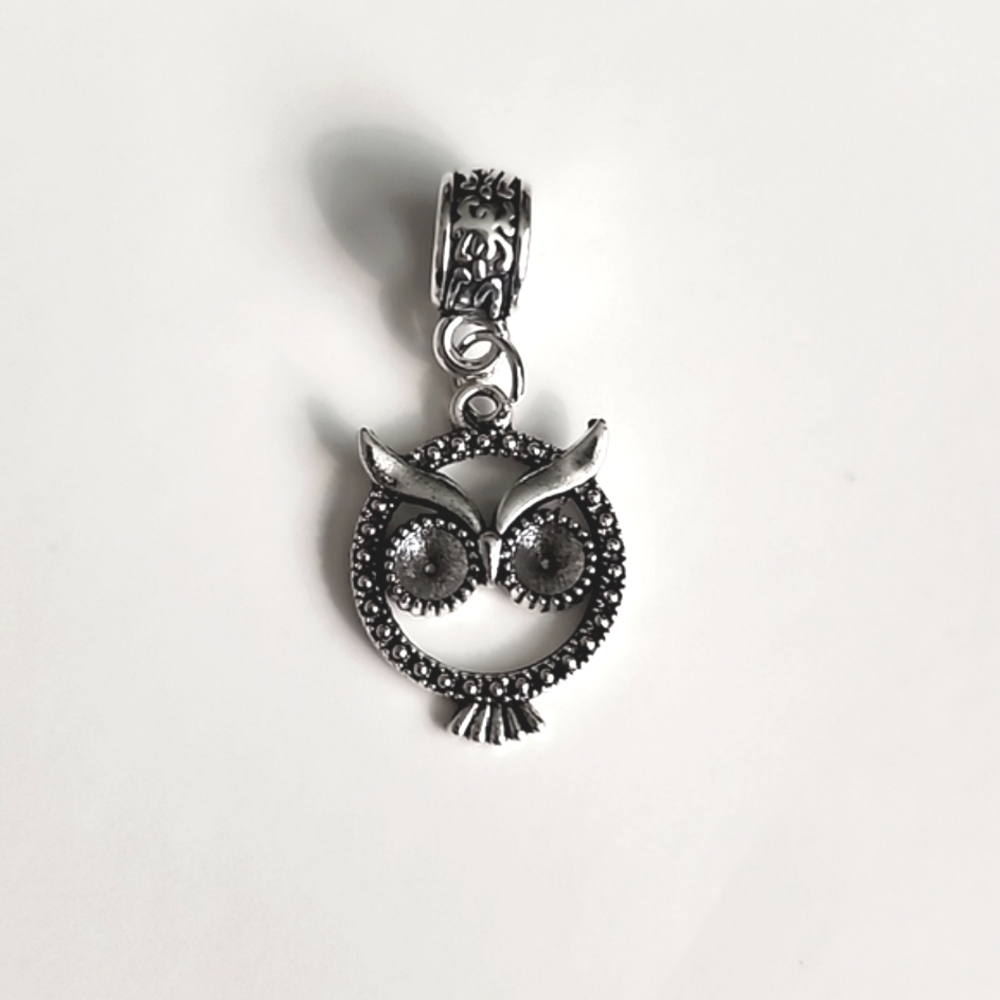 Owl  Charm for European Style Bracelets Fits Pandora Systems